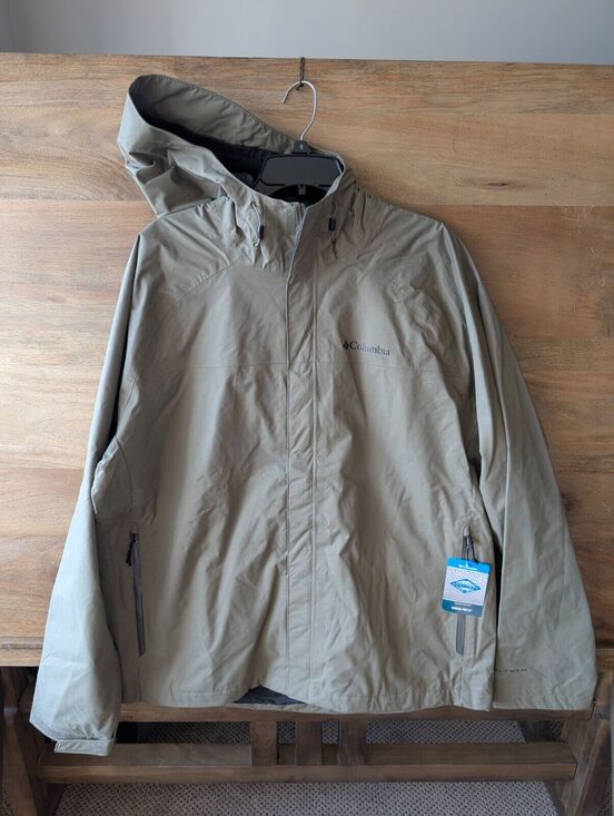 Columbia Other - Columbia Piney River EXS Jacket Mens XL Green Waterproof Eain Hooded Full Zip